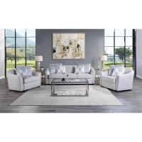 Acme Mahler Ii Sofa With 4 Pillows In Beige Linen Fabric