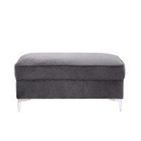 AcME Bovasis Ottoman in gray Velvet LV00369(D0102H7JQNX)