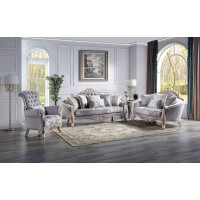 Acme Galelvith Loveseat With 4 Pillows In Gray