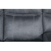 Acme Dollum Sectional Sofa In 2-Tone Gray Velvet