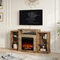 Rolanstar Fireplace Tv Stand With Led Lights And Power Outlets, Tv Console For Tvs Up To 65