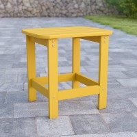 Charlestown AllWeather Poly Resin Wood Adirondack Side Table in Yellow