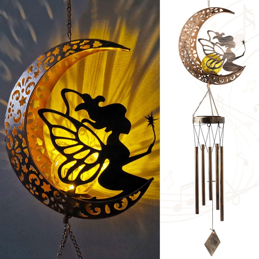 Moon Fairy Wind Chimes Solar Wind Chimes Mothers Day Mom Gifts Gifts For Mom Gifts For Women Gifts For Grandma Birthday Gifts