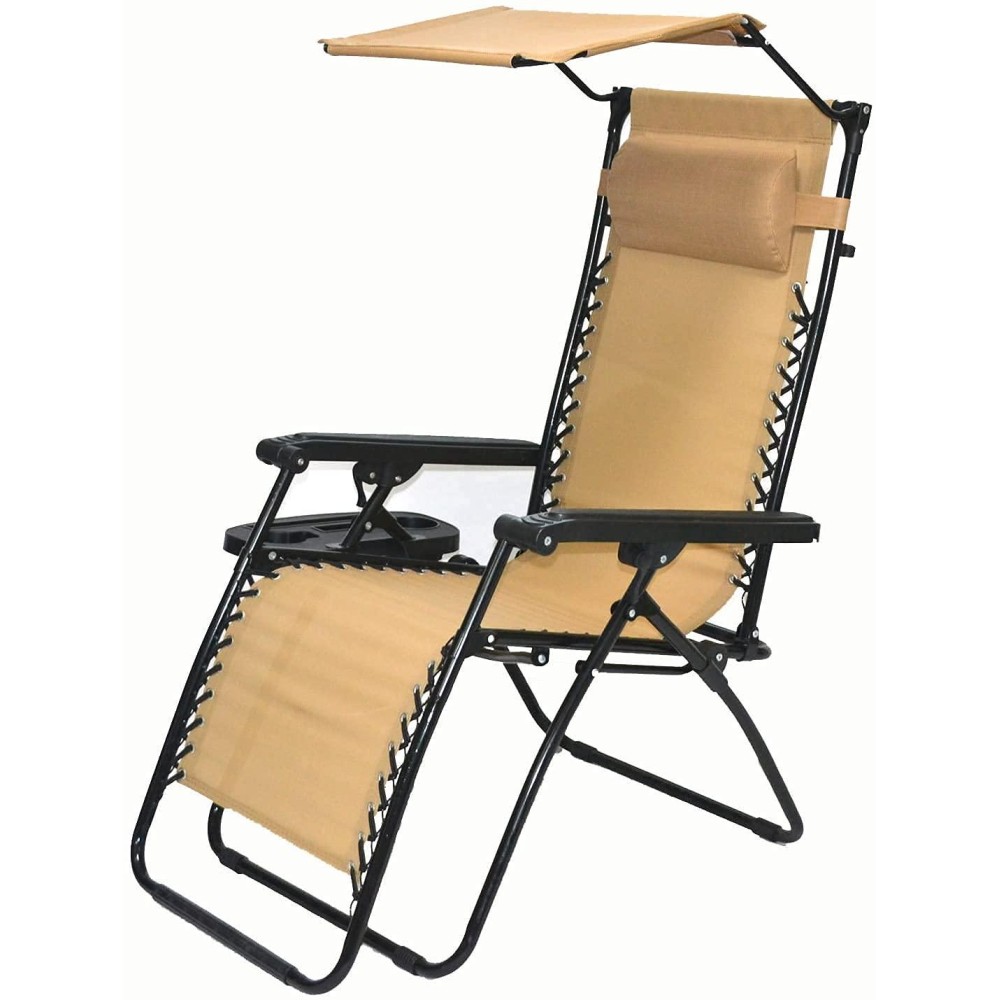 Btexpert Adjustable Steel Mesh Zero Gravity Chair Case Outdoor Lounge Patio Recliner Beach Yard Garden With Pillow Sunshade Util