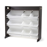 Humble Crew Toy Organizer With Shelf And 9 Storage Bins Espressowhite