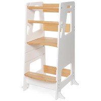 Bey&Co Toddler Tower Adjustable Kitchen Montessori Tower Helper - Montessori Step Stool, Best Children'S Step-Up Helper | Safe & Sturdy With Adjustable Height For Cooking & Baking Activities