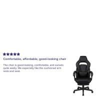 X40 Gaming Chair Racing Ergonomic Computer Chair with Fully Reclining Back/Arms, Slide-Out Footrest, Massaging Lumbar - Black