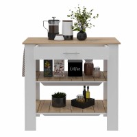 Brooklyn 40 Kitchen Island Two Shelves One Drawer(D0102H2R0XW)