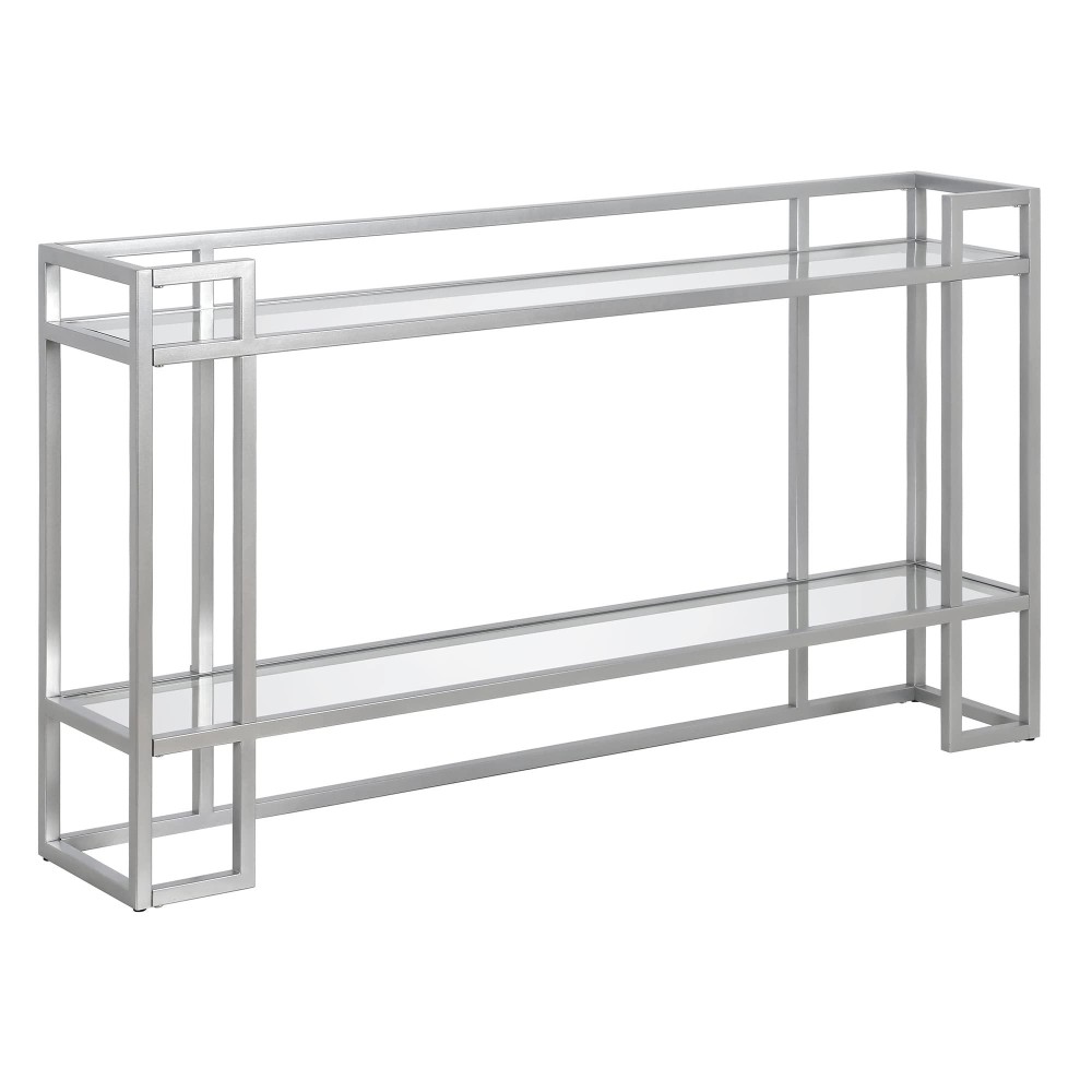 Uriel 52'' Wide Rectangular Console Table In Silver