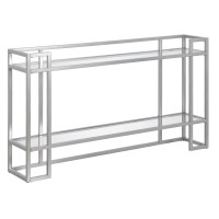 Uriel 52'' Wide Rectangular Console Table In Silver