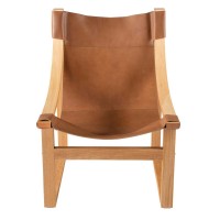 Lima Natural Leather Sling Chair