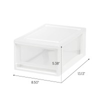 Iris Usa 6 Qt Plastic Drawer Storage Organizer Stacking Drawers 8Pack Stackable Unit With Sliding Drawer For Clothes Bedroom