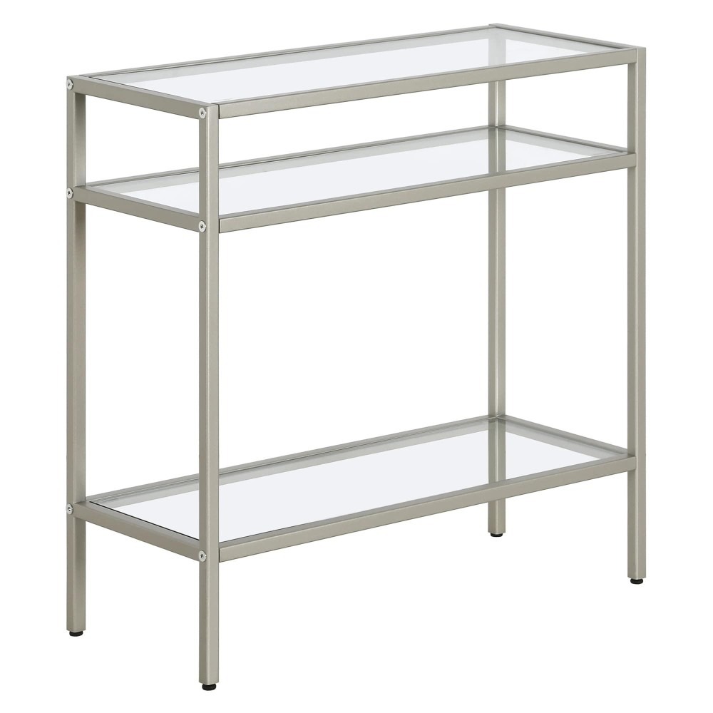 Hennhart 24 Wide Rectangular Side Table In Satin Nickel Table For Living Room Bedroom