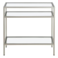 Hennhart 24 Wide Rectangular Side Table In Satin Nickel Table For Living Room Bedroom