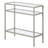 Hennhart 24 Wide Rectangular Side Table In Satin Nickel Table For Living Room Bedroom