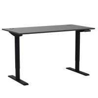 Soohow Electric Standing Desk 48 X 24 Inches Adjustable Height Desk, Dual Motor Stand Up Computer Desk, Black Tabletop (120 X 60 Cm), Black Frame For Home Office