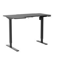 Bilbil L-Shaped Electric Height Adjustable Standing Desk 59 Inches, Stand Up Rising Table For Home Office With Splice Board, Black Frame And Top