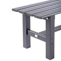 Tecspace Aluminum Outdoor Patio Bench Black,35.4 X 14.2X 15.7 Inches,Light Weight High Load-Bearing,Outdoor Bench For Park Garden,Patio And Lounge