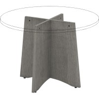 Lorell Weathered Charcoal Round Conference Table Base