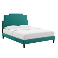 Lindsey Performance Velvet Full Platform Bed