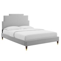 Lindsey Performance Velvet Full Platform Bed