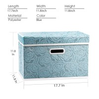 Prandom Larger Collapsible Storage Cubes With Lids Fabric Decorative Storage Bins Boxes Organizer Containers Baskets With Cover