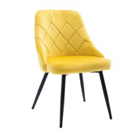 Techni Mobili Modern Contemporary Gold Tufted Velvet Chair Set of 2