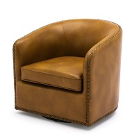 Tyler Swivel Arm Chair Camel