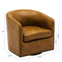 Tyler Swivel Arm Chair Camel