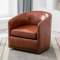 Tyler Swivel Arm Chair Caramel