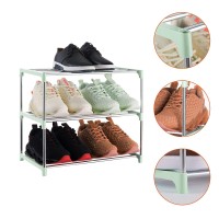 Xerhnan 3Tier Stackable Small Shoe Rack Lightweight Shoe Shelf Storage Organizer For Entryway Hallway And Closetgreen