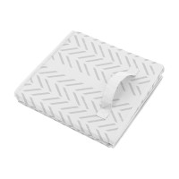 Sweet Jojo Designs Grey Chevron Arrow Foldable Fabric Storage Cube Bins Boxes Organizer Toys Kids Baby Childrens - Set Of 2 - Gray And White Geometric Construction Truck Tire Print