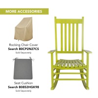 Shine Company Vermont Porch Rocker High Back Wood Rocking Chair Lime