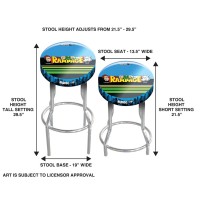 Arcade1Up Stool Adjustable Height 21.5 Inches To 29.5 Inches (Rampage)
