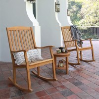 Cambridge Casual Superior Indonesian Teak Arie Outdoor Round Side Table  Natural Teak