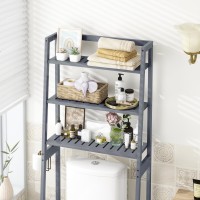 Mallking Over The Toilet Storage Wooden 3Tier Overthetoilet Rack Bathroom Space Saver Organizer Freestanding Above Toilet W