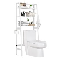 Mallking Over The Toilet Storage Wooden 3Tier Overthetoilet Rack Bathroom Space Saver Organizer Freestanding Above Toilet W