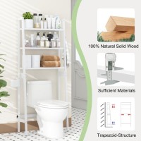 Mallking Over The Toilet Storage Wooden 3Tier Overthetoilet Rack Bathroom Space Saver Organizer Freestanding Above Toilet W