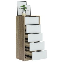 Egeo 5 Drawer Dresser White