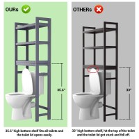 Homykic Over The Toilet Storage Bamboo 3Tier Overthetoilet Space Saver Shelf Organizer Rack Stable Freestanding Above Toile