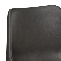 Fabric Office Chair with Curved Back and Contrast Stitching, Brown