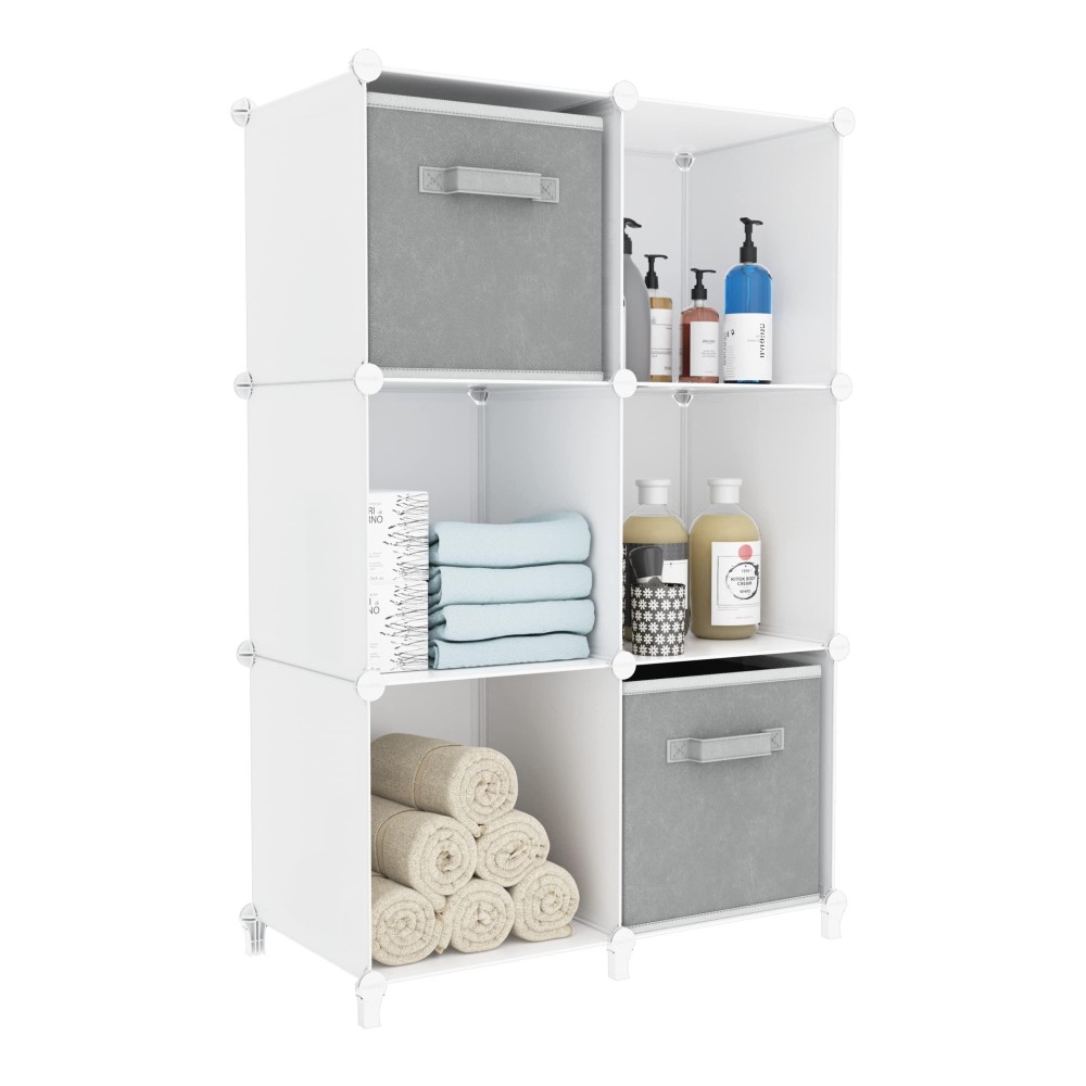 Homidec Bathroom Organizer Cube Storage Organizer Closet Storage Cube Shelf Storage Bookcase Bookshelf