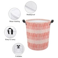 Coral Stripes Storage Basket Collapsible Toys Storage Box Bin Laundry Organizer For Closet Shelf Nursery Kids Bedroom