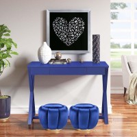 Acme Nalo Console Table In Twilight Blue Finish