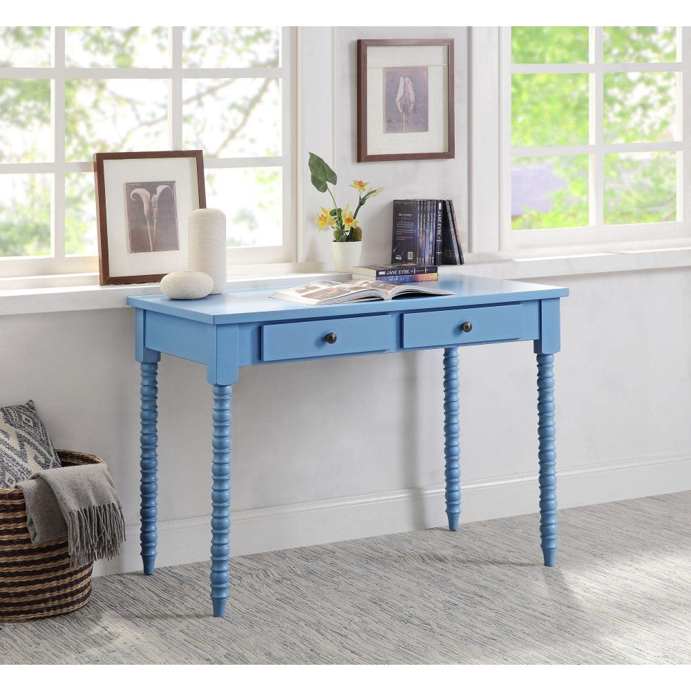 Acme Altmar 2-Drawer Wooden Console Table In Blue