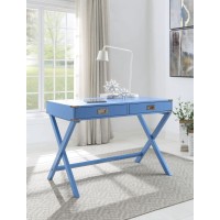 Acme Amenia 2-Drawer Wooden Console Table In Blue Finish