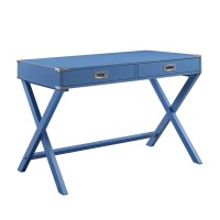 Acme Amenia 2-Drawer Wooden Console Table In Blue Finish