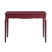 Acme Alsen 1-Drawer Wooden Console Table In Red