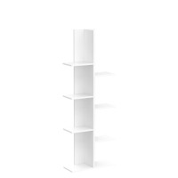 Giantex Tree Bookshelf, 7-Tier Tall Freestanding Wood Bookshelf with Anti-toppling, Modern Multipurpose Display Storage Rack Organizer Corner Shelf for Books, Photos, White