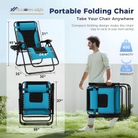 Maison Arts Oversize Xl Padded Zero Gravity Lawn Chair Anti Gravity Lounge Chair Adjustable Recliner Wpillow Cup Holder Outdo